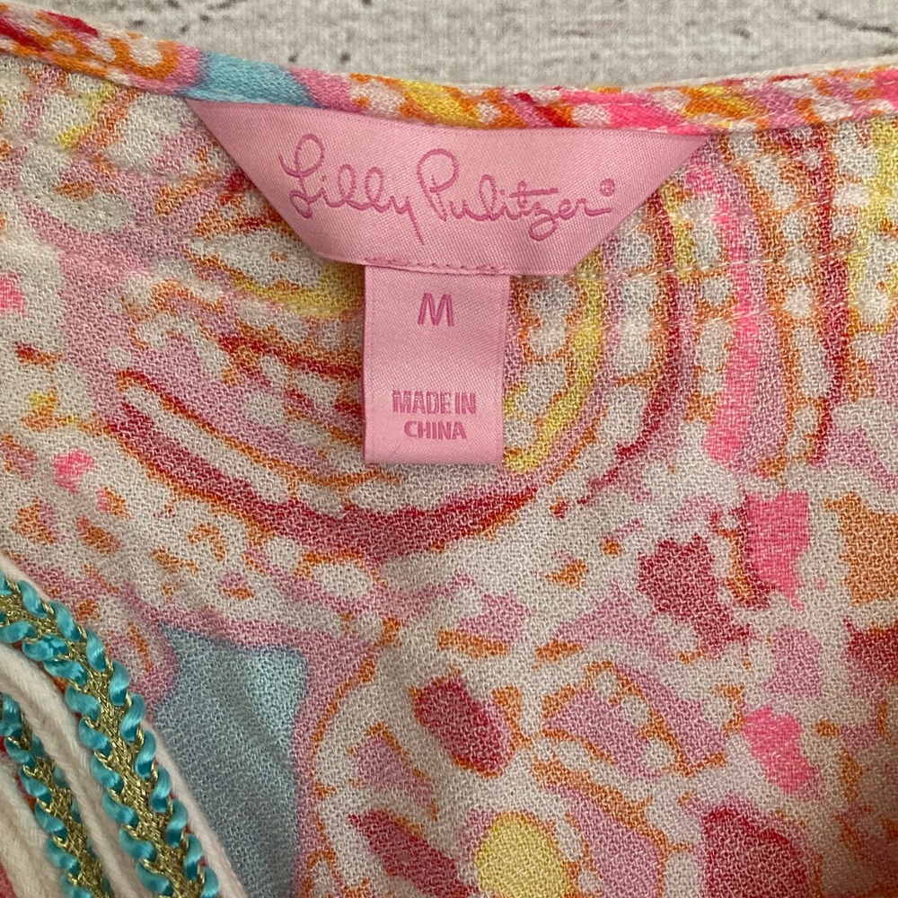 Lilly Pulitzer | Women’s Multi-Colored Fish Print T-Shirt Dress - Picture 6 of 8